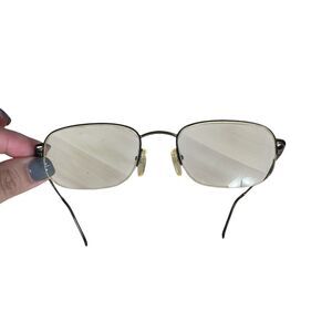 Brooks Brothers Italy 1172 Half Rim Charcoal Silver Frames Glasses –Needs Lenses